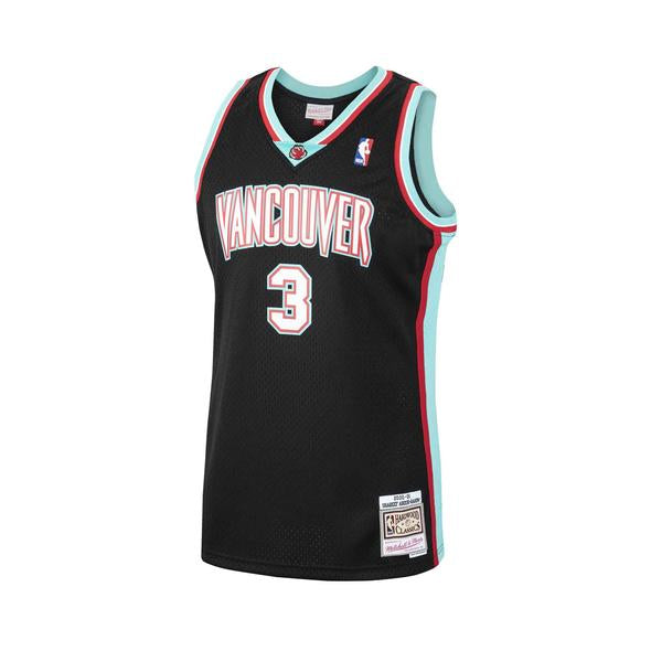 2000-01 Vancouver Grizzlies Shareef Abdur-Rahim Mitchell & Ness Black Basketball Jersey - Pastime Sports & Games