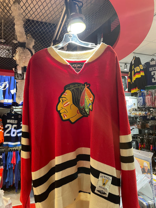 Chicago Blackhawks Reebok Vintage Sweater - Pastime Sports & Games