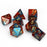 Chessex 7pc RPG Dice Set Gemini Red & Teal/Gold CHX26462 - Pastime Sports & Games