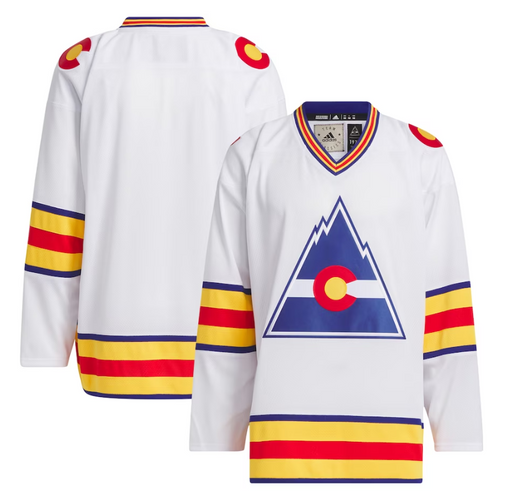 Colorado Avalanche / Rockies 1976 Adidas Team Classics Home White Jersey - Pastime Sports & Games