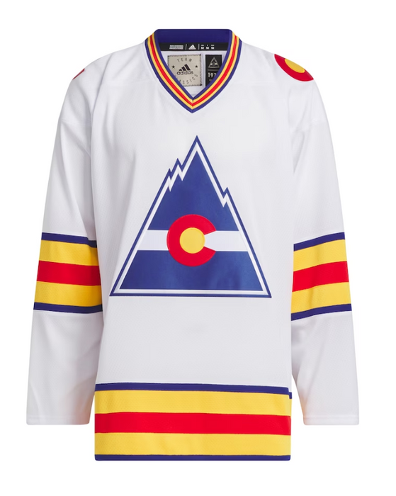 Colorado Avalanche / Rockies 1976 Adidas Team Classics Home White Jersey - Pastime Sports & Games