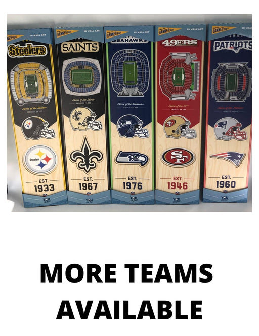 NFL Stadium Wood Banners - Pastime Sports & Games