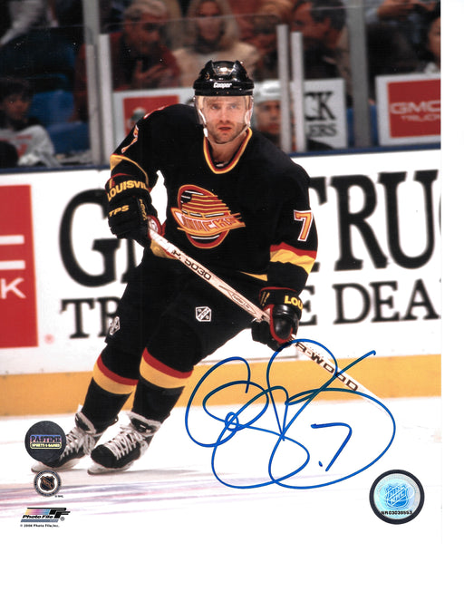 Cliff Ronning Autographed 8X10 Vancouver Canucks 94 Home Jersey (Skating) - Pastime Sports & Games
