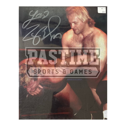 Larry Zbyszko Autographed Fighting Photo - Pastime Sports & Games