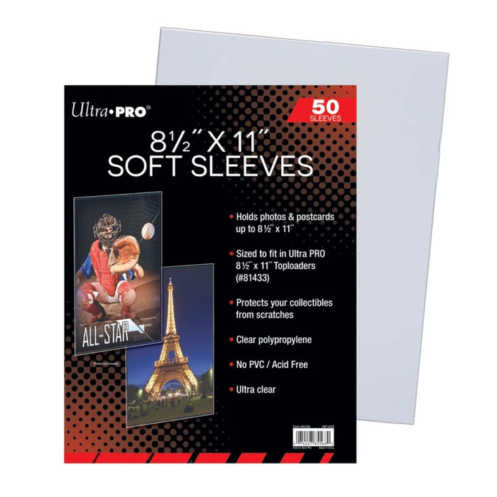 Ultra Pro 8 1/2" x 11" Soft Sleeves - Pastime Sports & Games