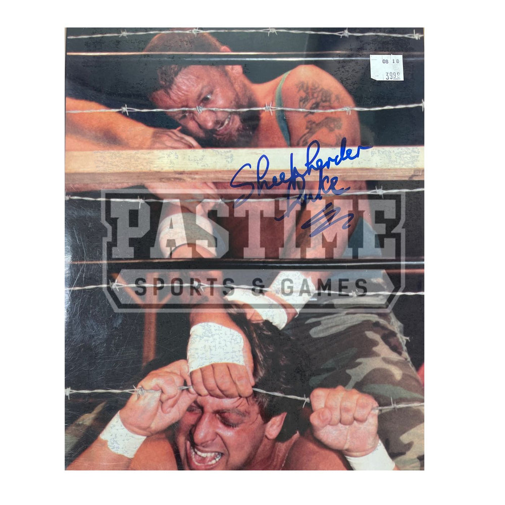 Sheepherder Luke Williams Autographed Fighting Photo - Pastime Sports & Games