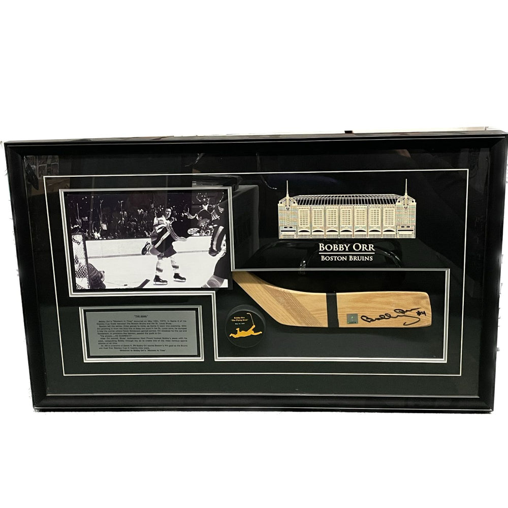 Bobby Orr Autographed 33X20 Framed Hockey Stick - Pastime Sports & Games