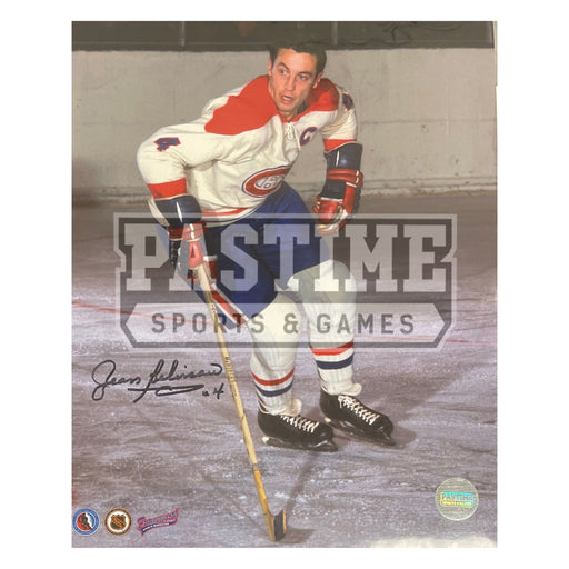 Jean Beliveau Autographed 8X10 Montreal Canadiens Away Jersey (Skating) - Pastime Sports & Games