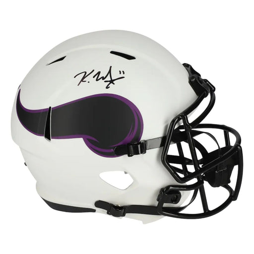 Kellen Mond Autographed Minnesota Vikings Replica Lunar Helmet - Pastime Sports & Games