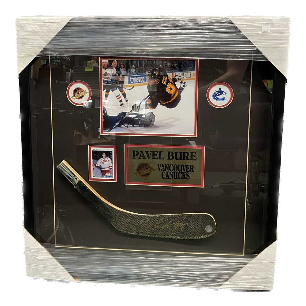 Pavel Bure Vancouver Canucks Autographed 26X28 Framed Hockey Stick - Pastime Sports & Games