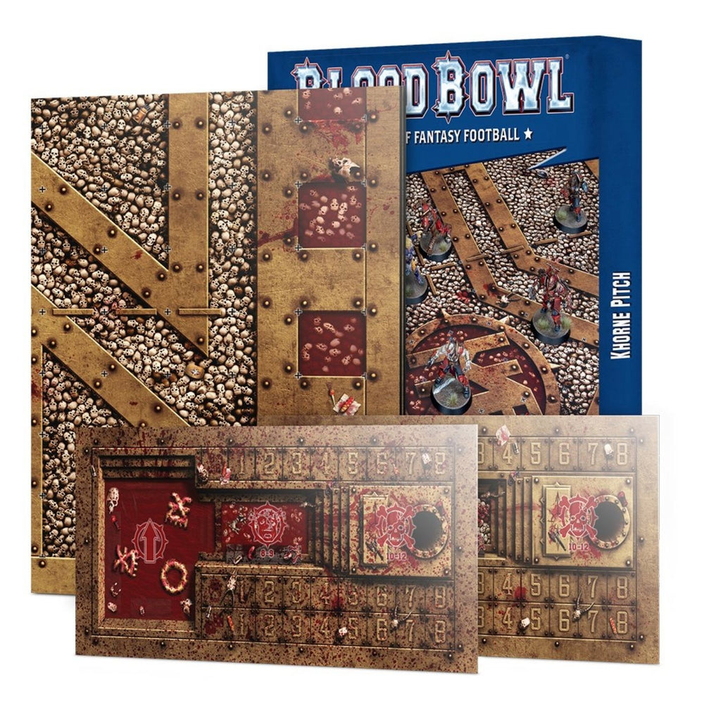 Blood Bowl Khorne Pitch & Dugouts (202-19) - Pastime Sports & Games