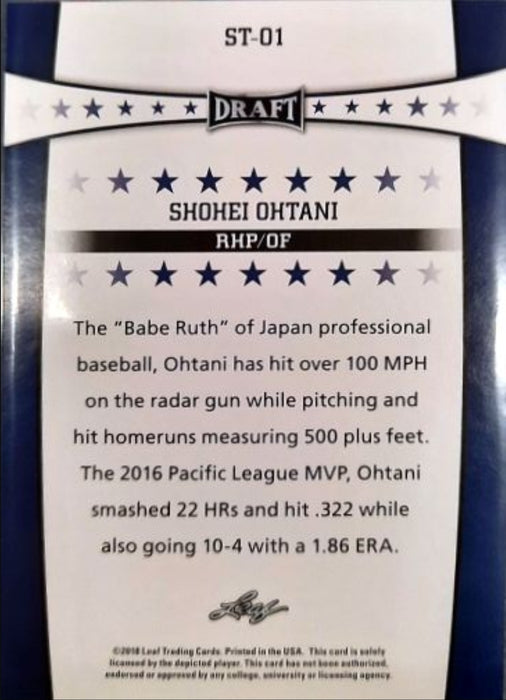 2018 Leaf Shohei Ohtani Cards - Pastime Sports & Games