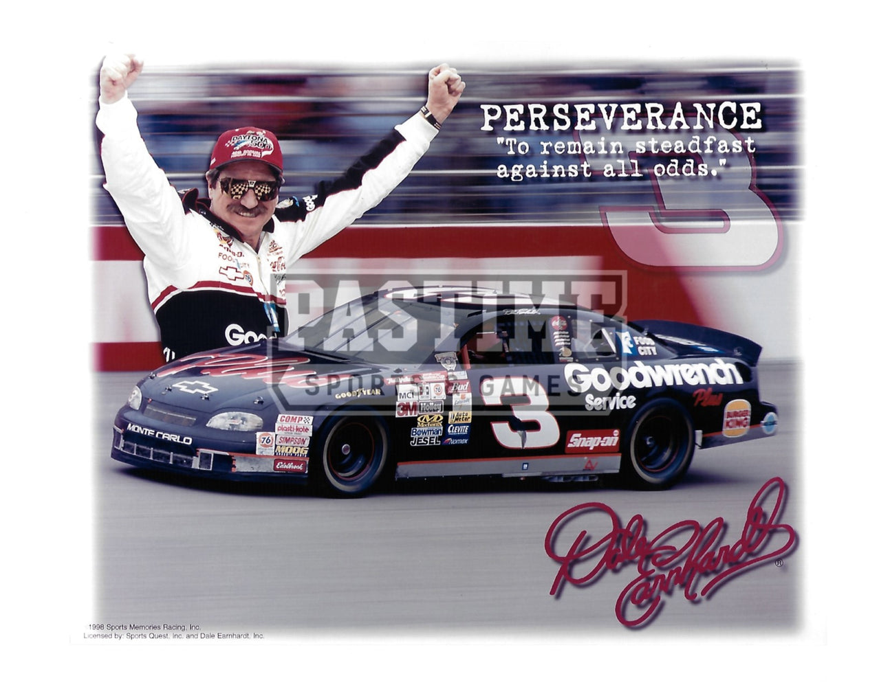 Dale Earnhardt 8X10 Racing (Photo Montage) - Pastime Sports & Games