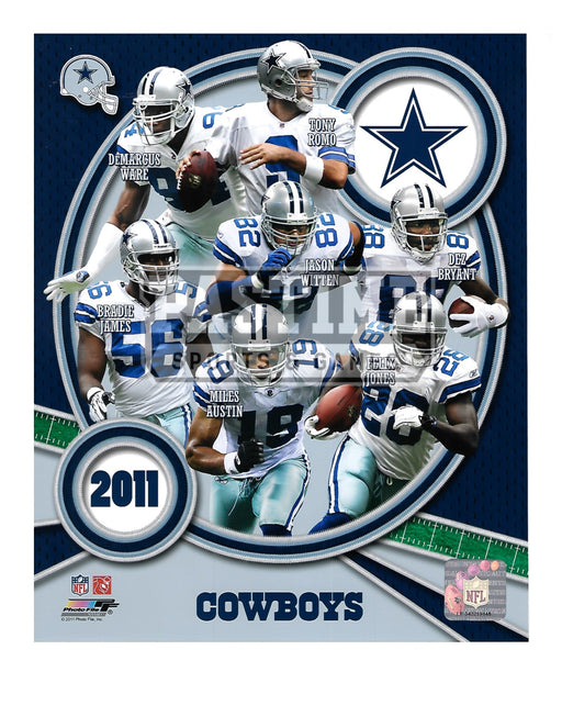 Dallas Cowboys 8X10 Player Montage (2011) - Pastime Sports & Games