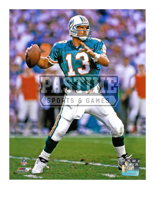 Dan Marino 8X10 Miami Dolphins Home Jersey (About To Pass) - Pastime Sports & Games