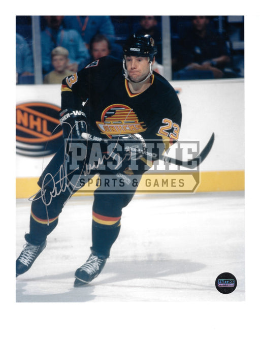 Dan Quinn Autographed 8X10 Vancouver Canucks 94 Home Jersey (Skating) - Pastime Sports & Games