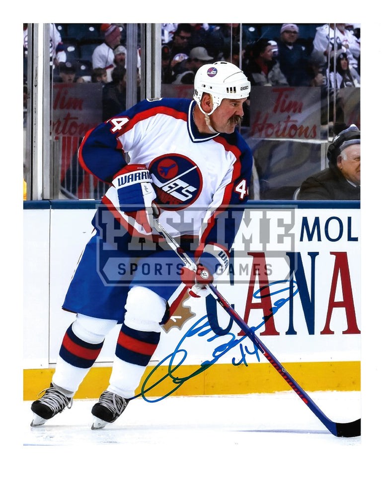 Dave Babych Autographed 8X10 Winnipeg Jets Away Jersey (Skating) - Pastime Sports & Games