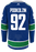 Vancouver Canucks Vasily Podkolzin 2019/20 Adidas Custom Stitched Blue Jersey - Pastime Sports & Games