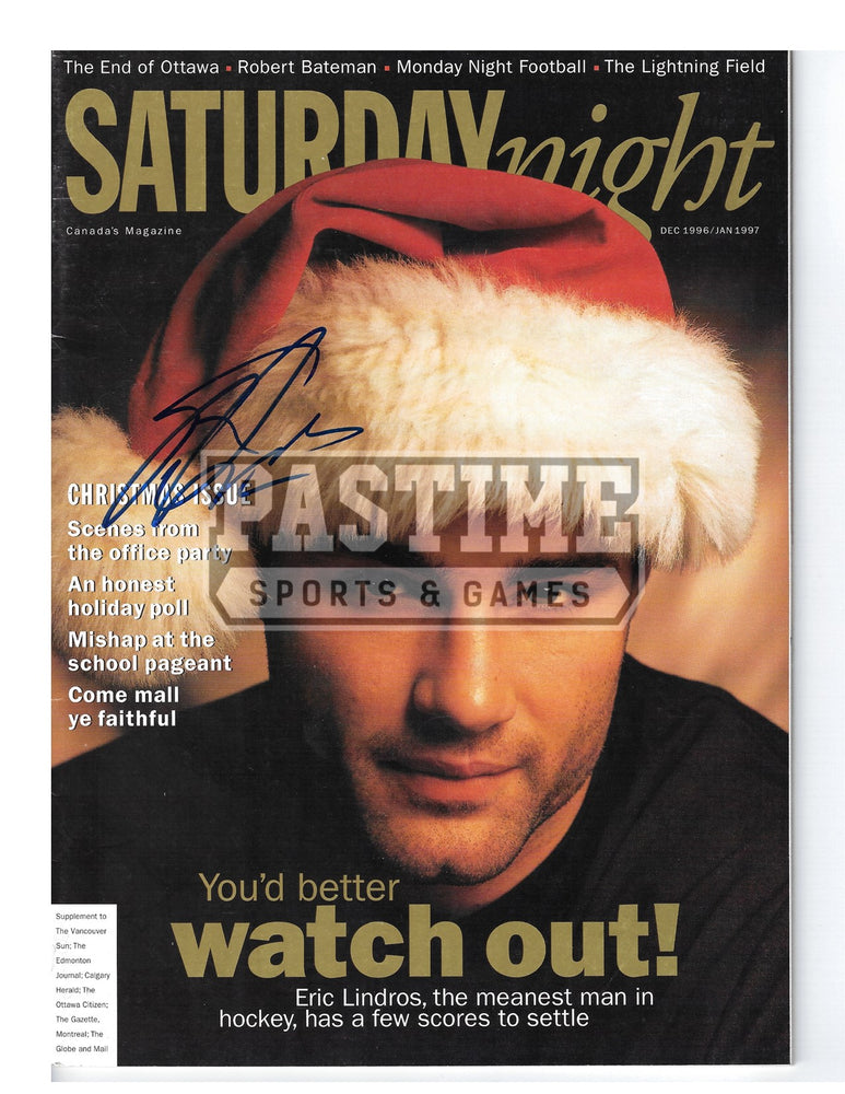 Eric Lindros Autorgraphed Magazine (Magazine Cover) - Pastime Sports & Games