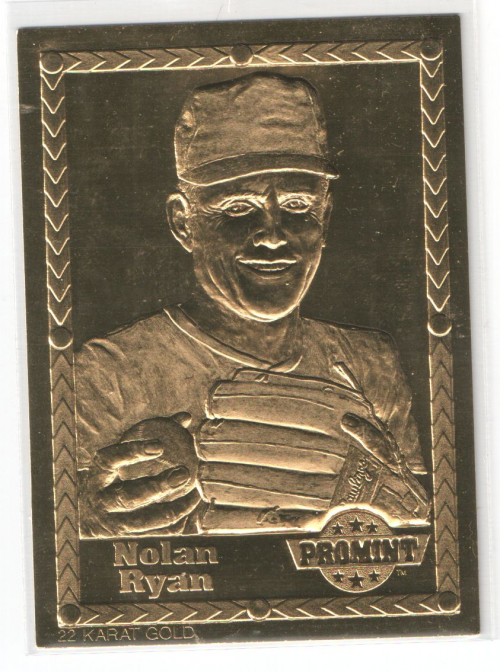 Nolan Ryan 22 Karat Gold 1992 Promint Baseball Card - Pastime Sports & Games