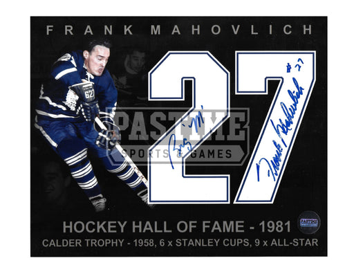 Frank Mahovlich Autographed 8X10 Toronto Maple Leafs Home Jersey (Hockey Hall Of Fame) - Pastime Sports & Games