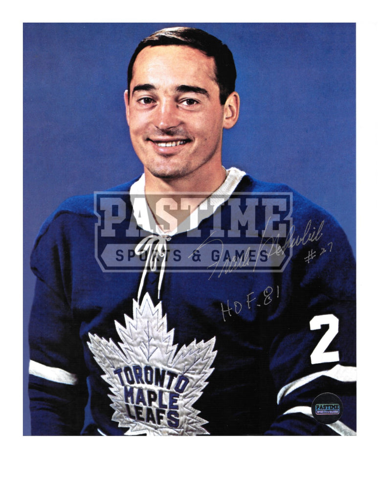 Frank Mahovlich Autographed 8X10 Toronto Mape Leafs Home Jersey (Pose) - Pastime Sports & Games