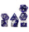 Gate Keeper Games Halfsies Dice 7pc RPG Set - Purple Glitter Edition - Pastime Sports & Games