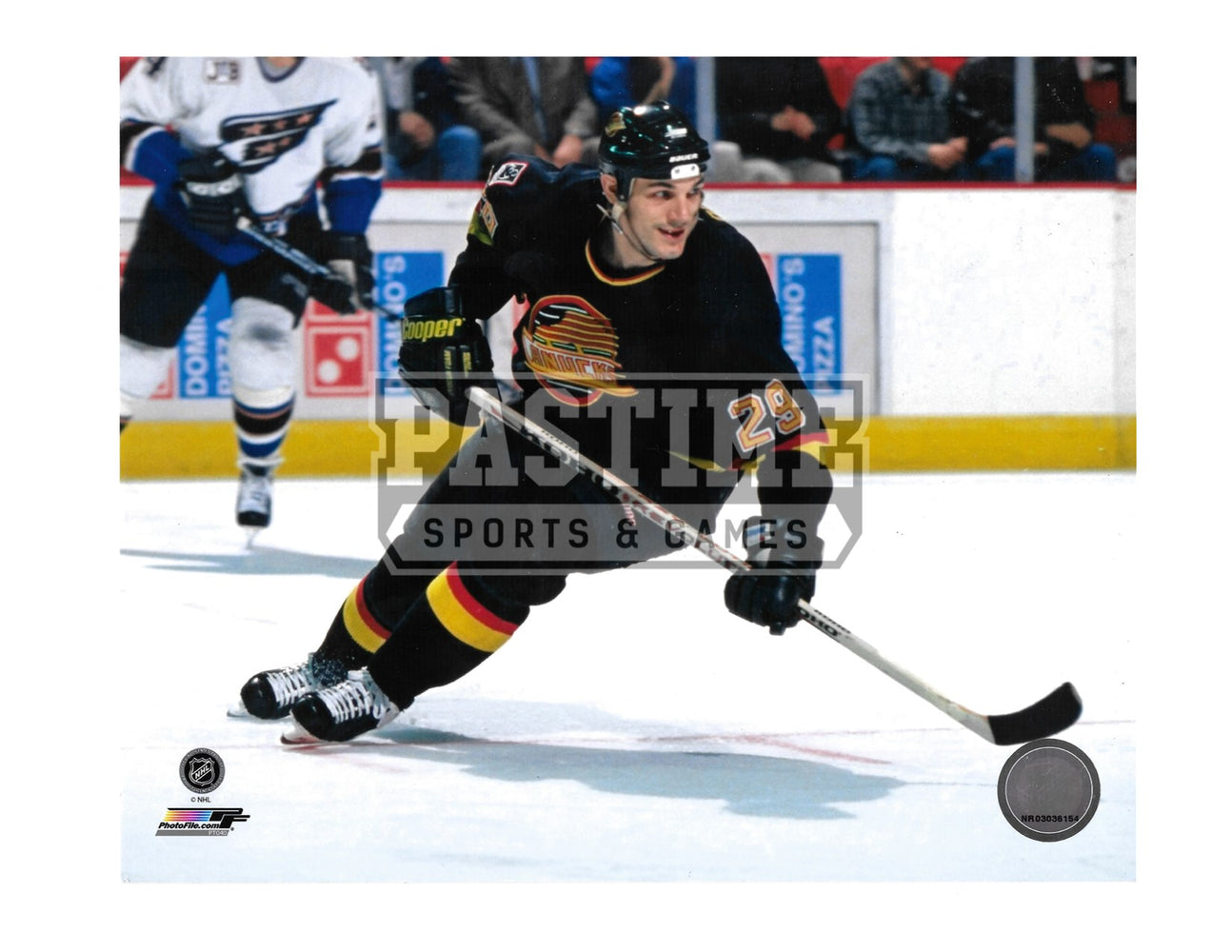 Gino Odjick 8X10 Vancouver Canucks 94 Home Jersey (Skating) - Pastime Sports & Games