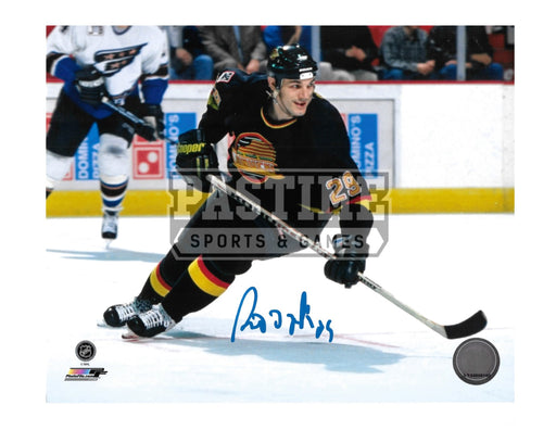 Gino Odjick Autographed 8X10 Vancouver Canucks 94 Home Jersey (Skating) - Pastime Sports & Games