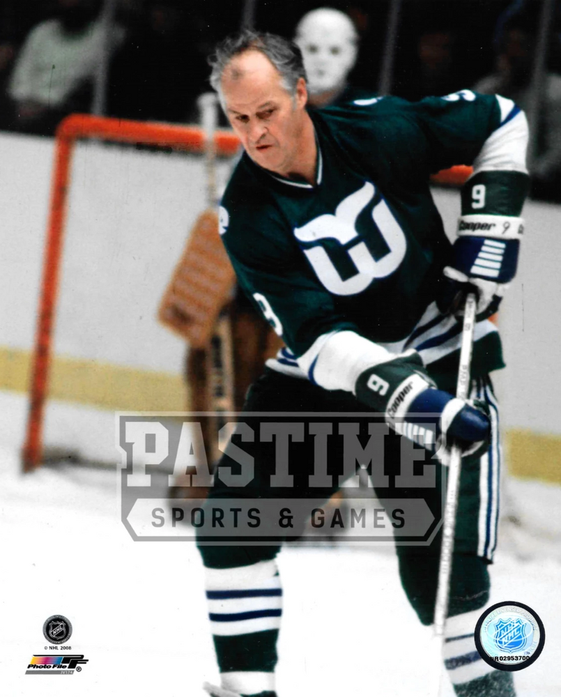Gordie Howe 8X10 Hartford Whalers Home Jersey (Goalie Behind Him) - Pastime Sports & Games