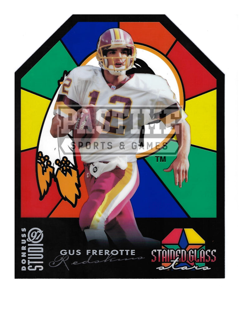 Gus Frerotte Photo Washington Redskins Away Jersey (Donruss Studio Stained Glass) - Pastime Sports & Games