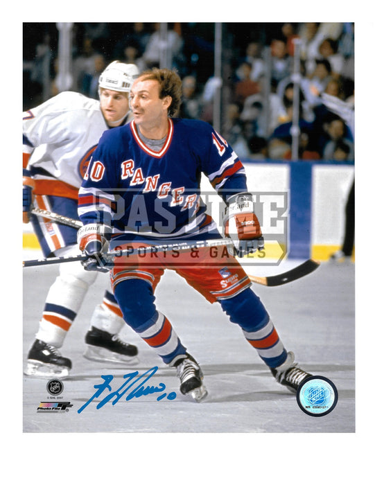Guy Lafleur Autographed 8X10 Montreal Canadians Home Jersey New York Rangers (Skating) - Pastime Sports & Games