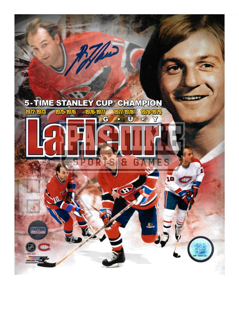 Guy Lafleur Autographed 8X10 Montreal Canadians (Photo Montage) - Pastime Sports & Games