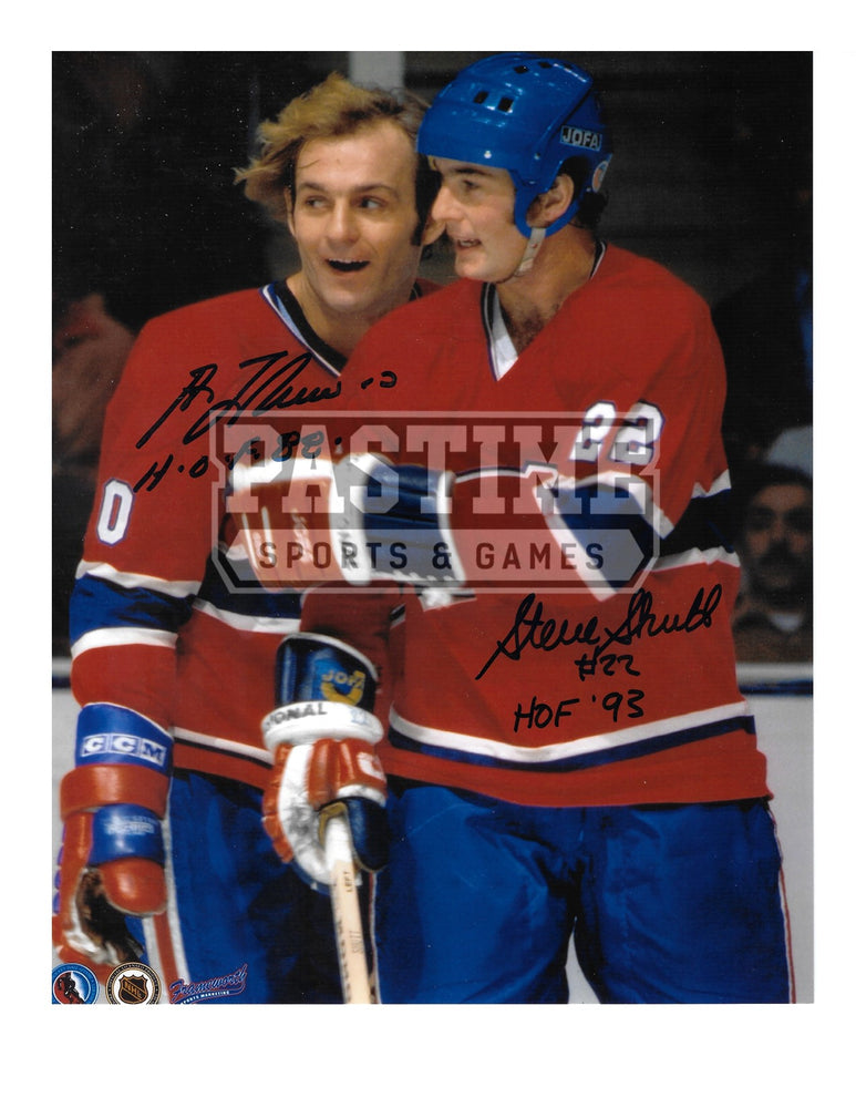 Guy Lafleur & Steve Shutt Autographed 8X10 Montreal Canadians Home Jersey (Buddies) - Pastime Sports & Games
