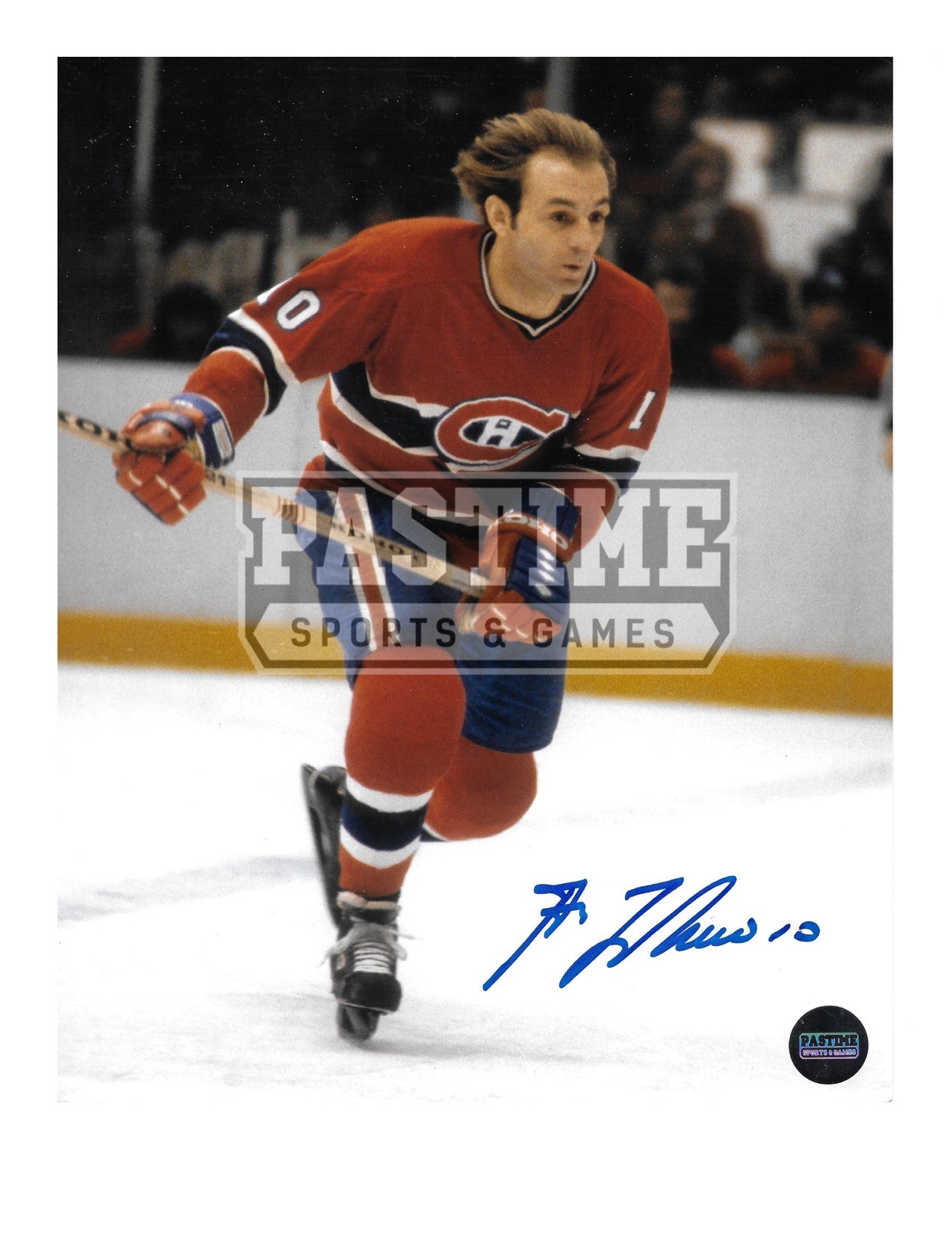 Guy Lafleur Autographed 8X10 Montreal Canadians Home Jersey New York Rangers  (Skating)