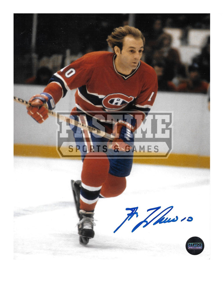 Guy Lafleur Autographed 8X10 Montreal Canadians Home Jersey (Skating) - Pastime Sports & Games