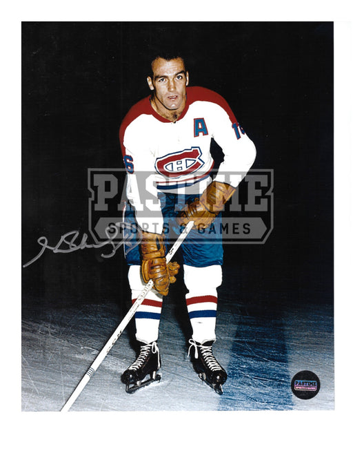 Henri Richaard Autographed 8X10 Montreal Canadians Away Jersey (Pose) - Pastime Sports & Games