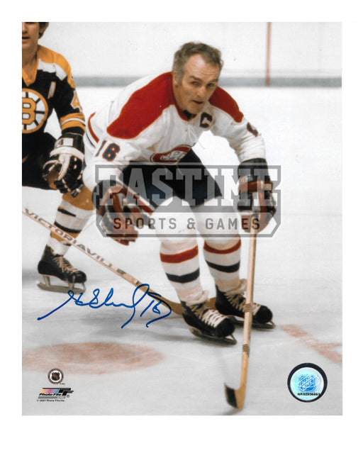 Henri Richard Autographed 8X10 Montreal Canadians Away Jersey (Skating) - Pastime Sports & Games