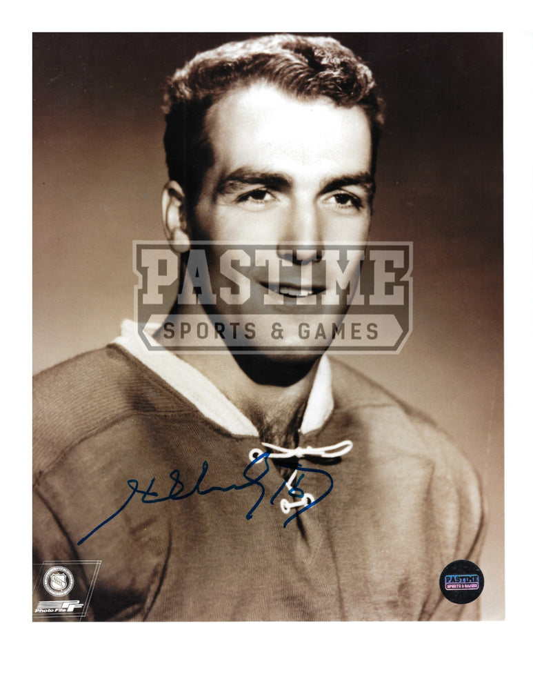 Henri Richard Autographed 8X10 Montreal Canadians Home Jersey (Close Up Pose) - Pastime Sports & Games
