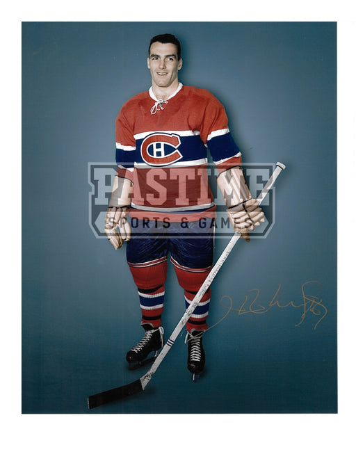 Henri Richard Autographed 8X10 Montreal Canadians Home Jersey (Standing Pose) - Pastime Sports & Games