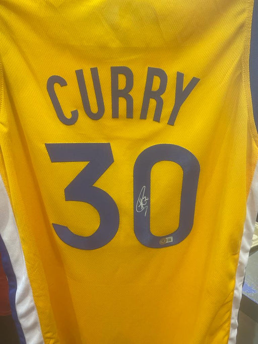 Stephen Curry Autographed Golden State Warriors Signed Jersey Beckett - Pastime Sports & Games
