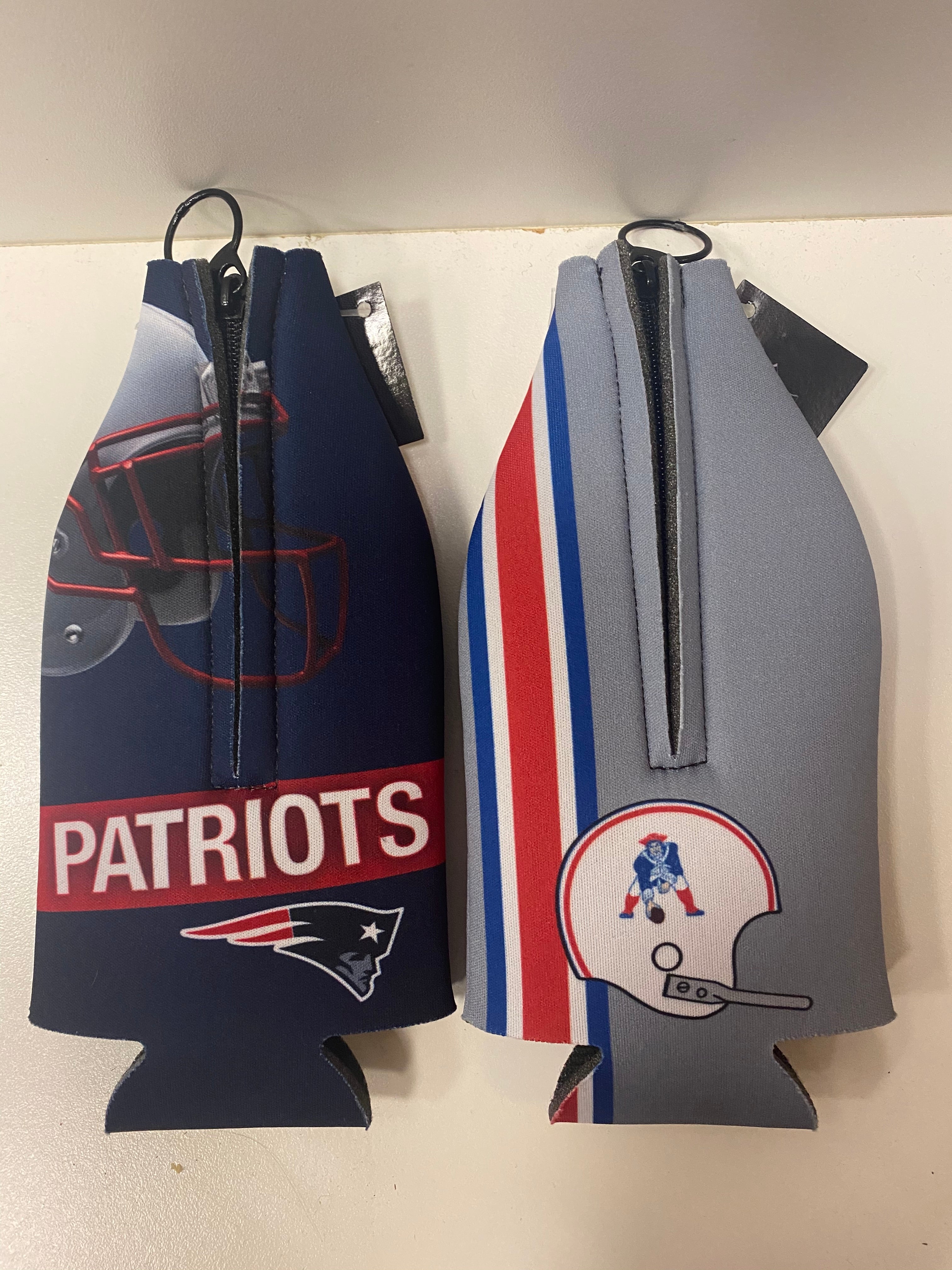 Patriots store beer koozie