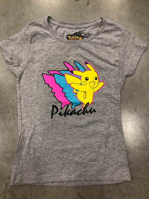 Pokemon Pikachu Child Size Grey T-Shirt - Pastime Sports & Games