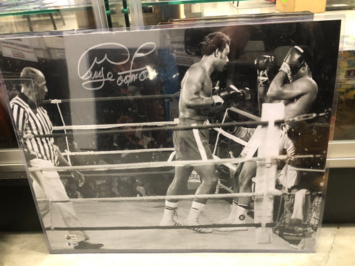 George Foreman Autographed Boxing 16x20 Photo vs. Muhammad Ali - Pastime Sports & Games