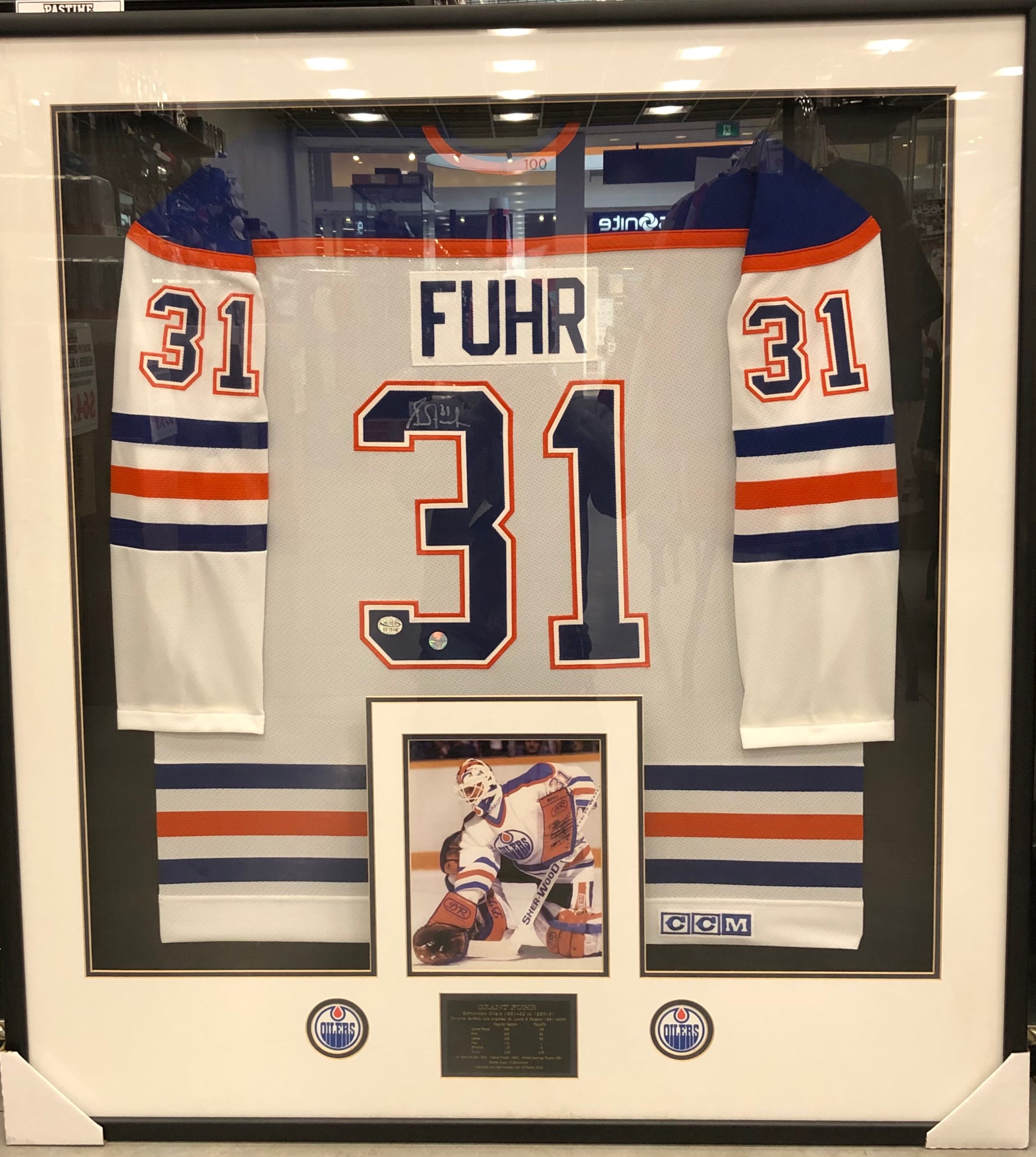 Grant Fuhr Autographed Edmonton hotsell Oilers J