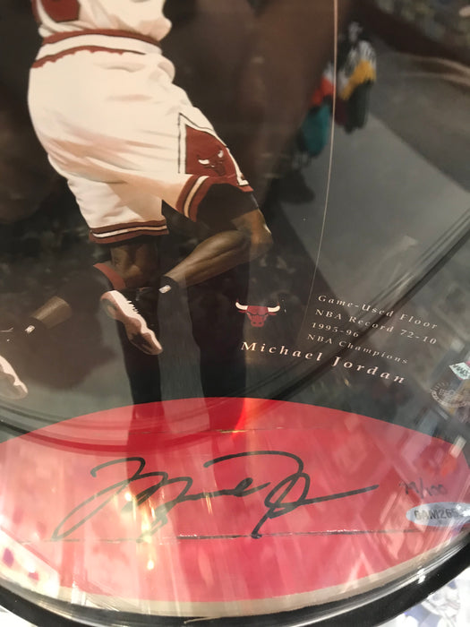 Michael Jordan Autographed Chicago Bulls Game Used Floor 79/100 - Pastime Sports & Games
