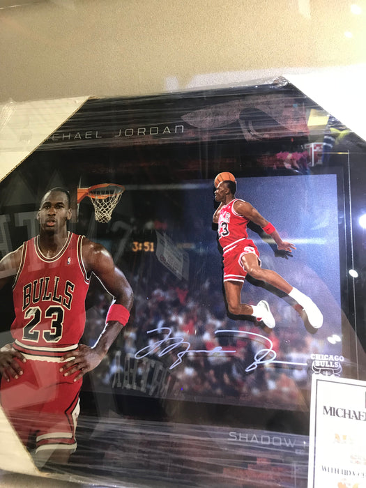 Michael Jordan Autographed Shadow Box Framed Picture UDA Upper Deck Authenticated - Pastime Sports & Games