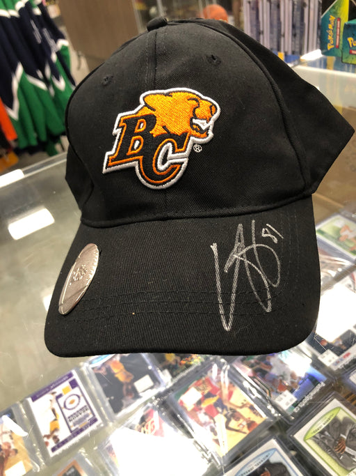 Geroy Simon Autographed BC Lions CFL Hat - Pastime Sports & Games