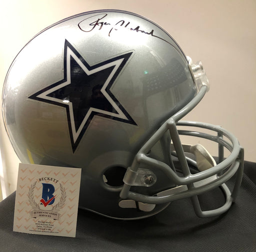 Roger Staubach Autographed Dallas Cowboys Full Size Football Helmet - Pastime Sports & Games