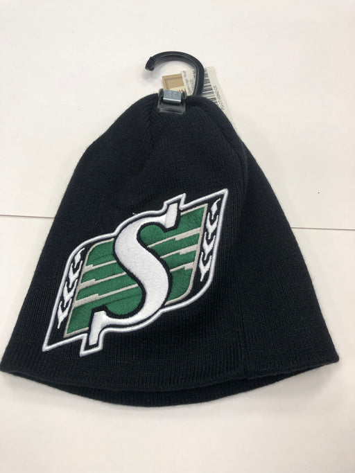 Roughriders Black Toque Large Green Logo Youth - Pastime Sports & Games